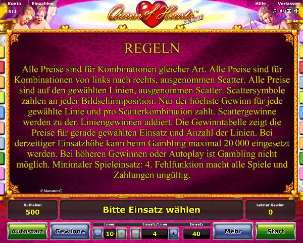 Queen of Hearts Deluxe Regeln